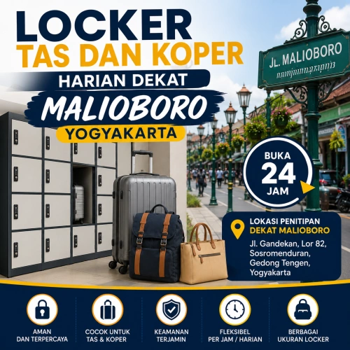 Locker Tas dan Koper Harian Dekat Malioboro